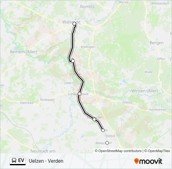 Автобус EV: карта маршрута