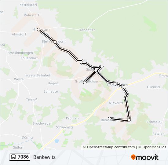 7086 bus Line Map