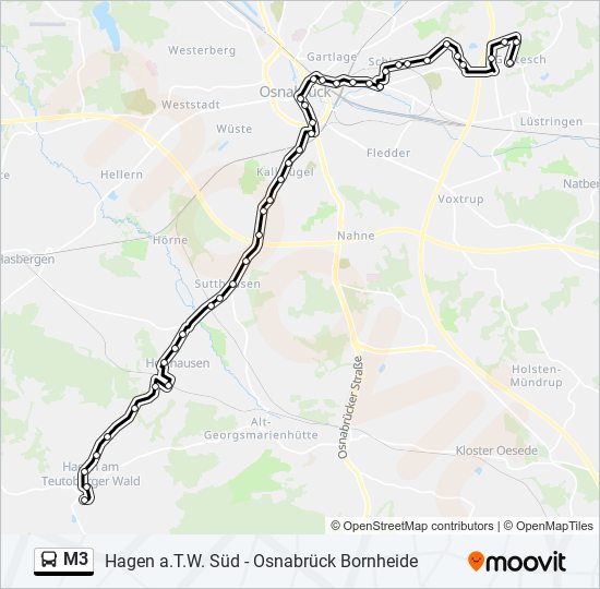 Buslinie M3 Karte