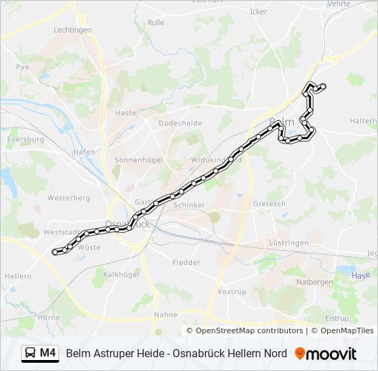 M4 bus Line Map