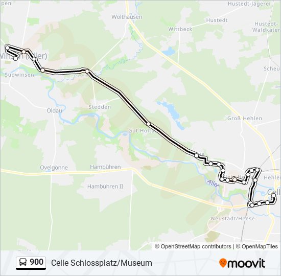 900 bus Line Map