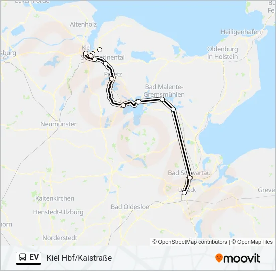 Автобус EV: карта маршрута