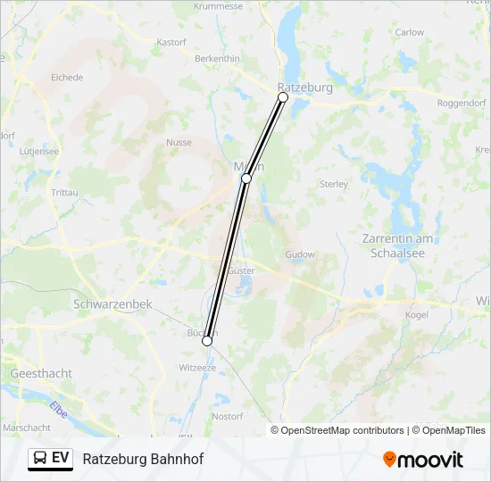 Автобус EV: карта маршрута