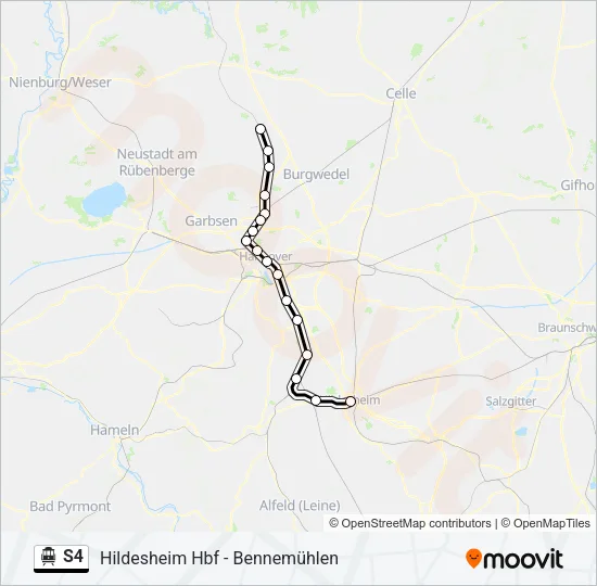 S-Bahn S4: карта маршрута