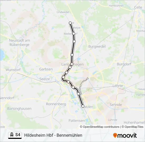 S-Bahn S4: карта маршрута