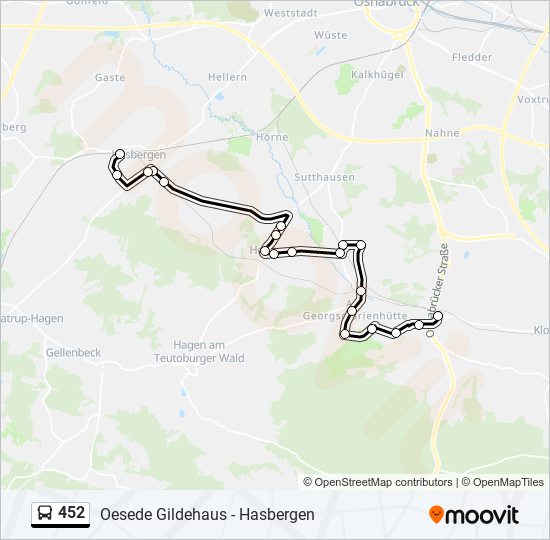 452 Route: Schedules, Stops & Maps - Oesede Gildehaus (Updated)