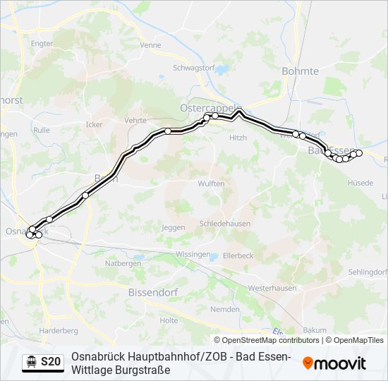 S-Bahn S20: карта маршрута
