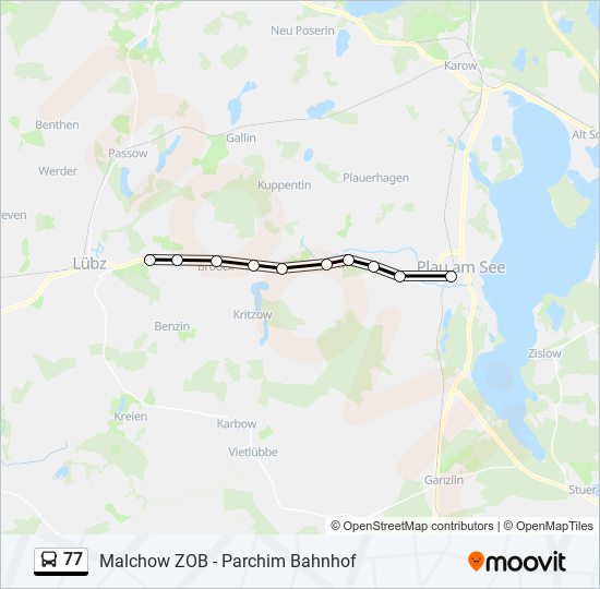 77 bus Line Map