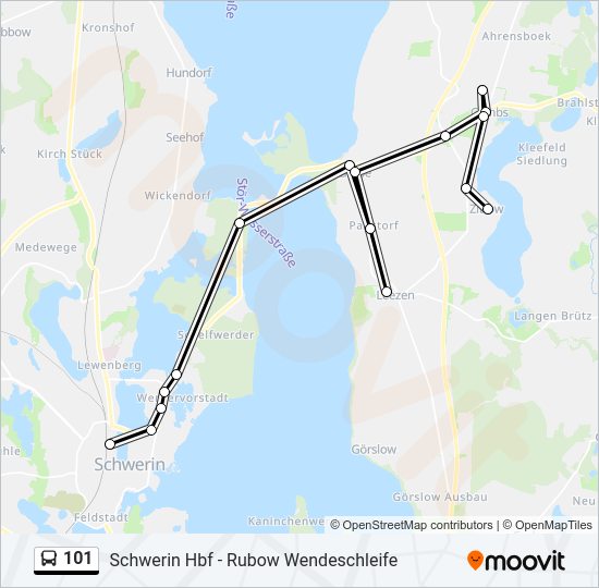 Buslinie 101 Karte