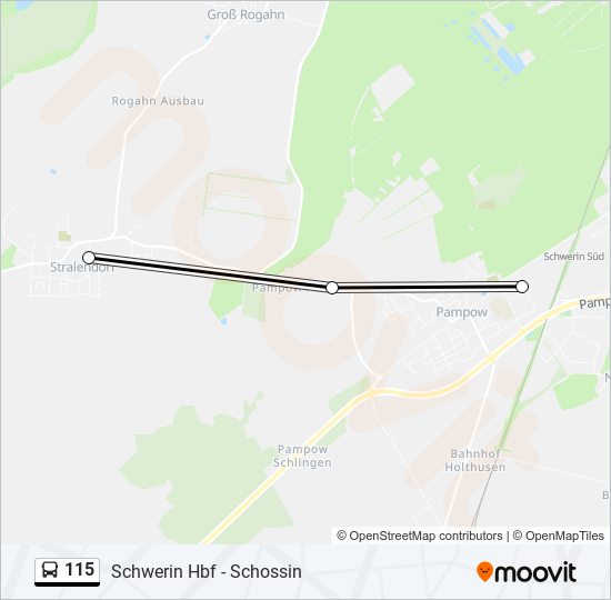 115 bus Line Map