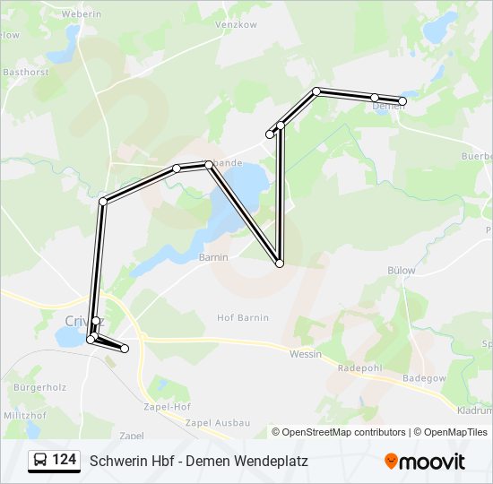 124 bus Line Map