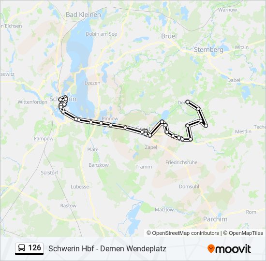 126 bus Line Map