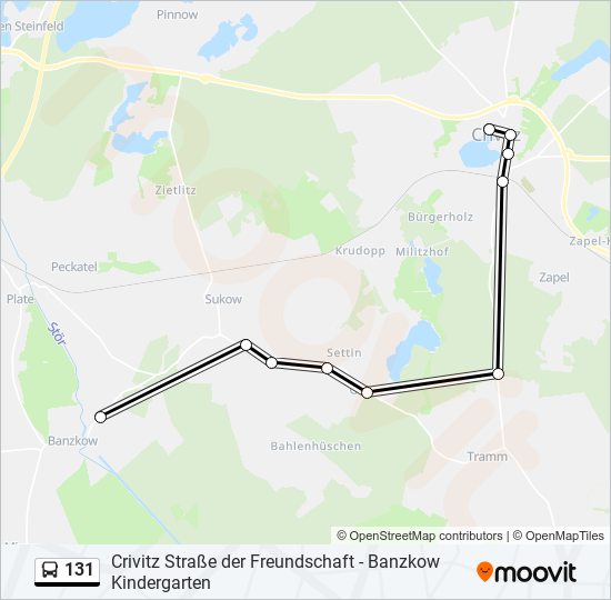 131 bus Line Map