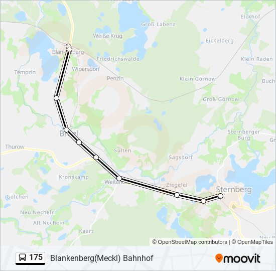 175 bus Line Map