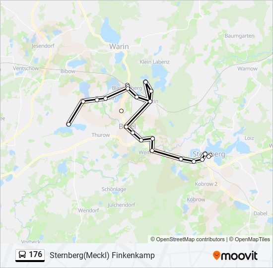 176 bus Line Map