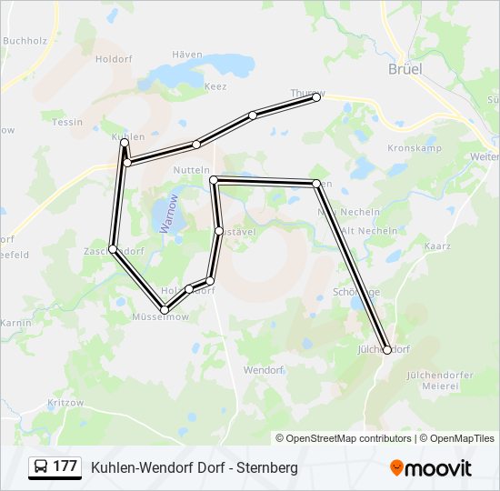 177 bus Line Map