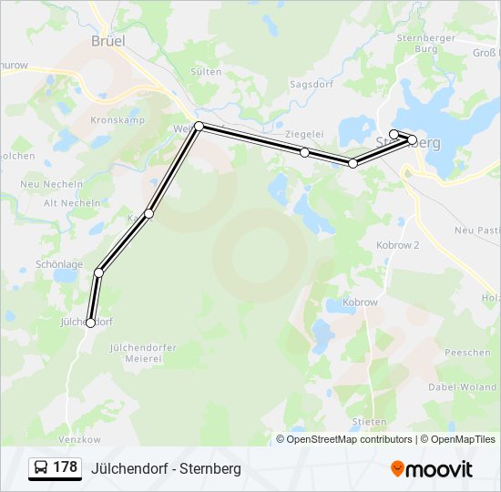 178 bus Line Map