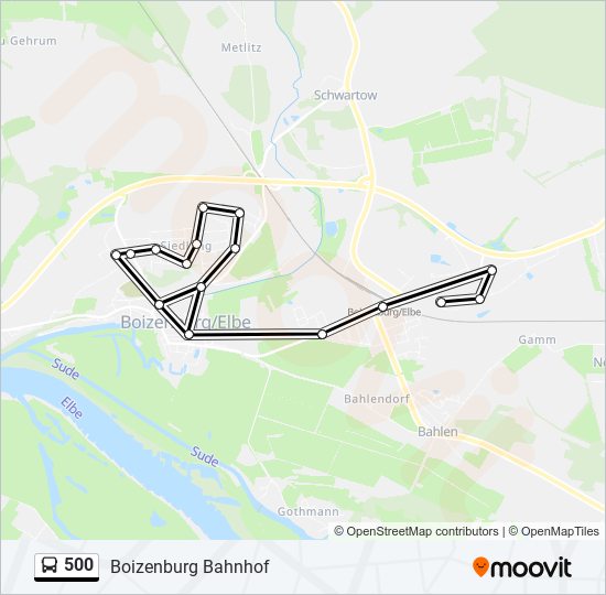 500 bus Line Map