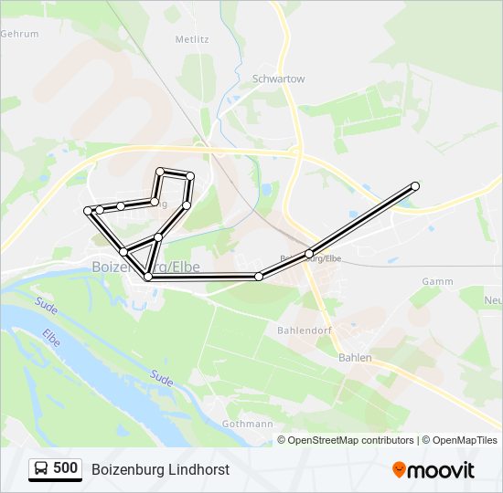 500 bus Line Map