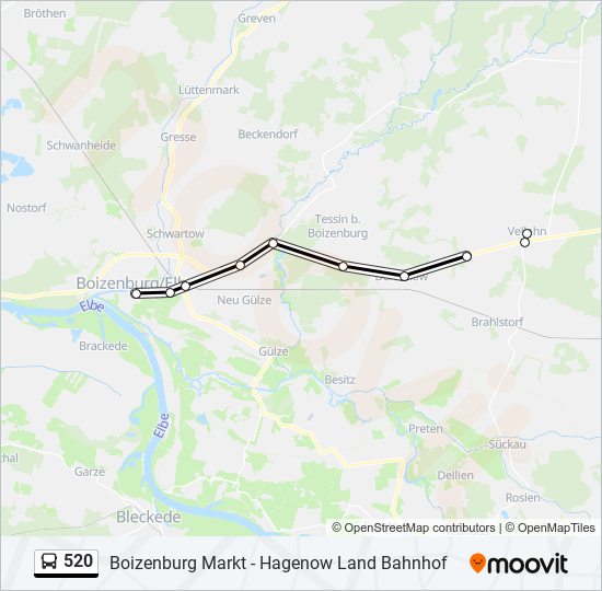 520 bus Line Map