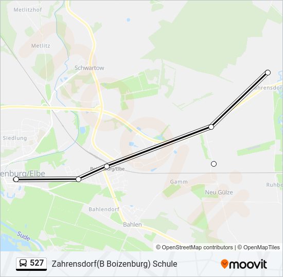 Buslinie 527 Karte