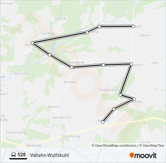 528 bus Line Map