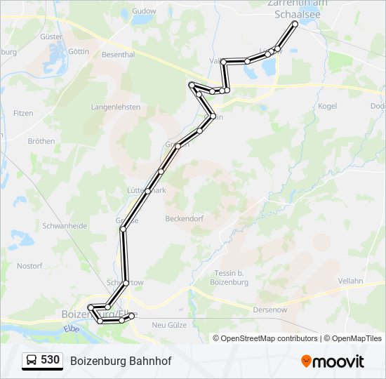 530 bus Line Map