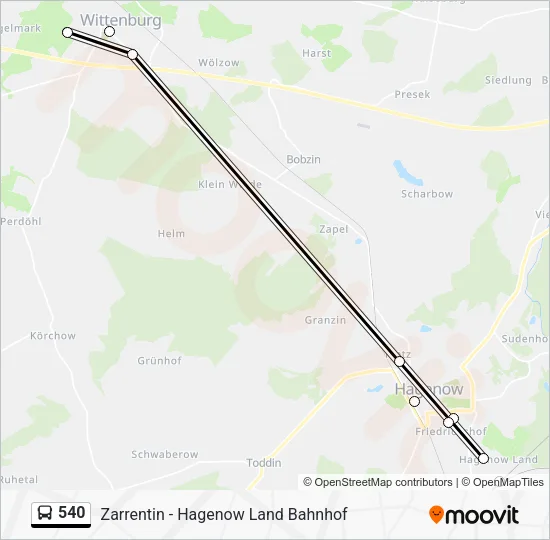 540 Bus Line Map