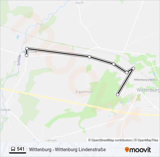 541 bus Line Map