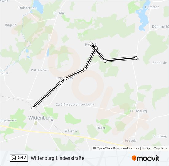 547 Route: Schedules, Stops & Maps - Wittenburg Lindenstraße (Updated)