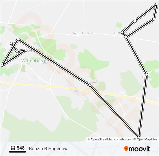 548 bus Line Map