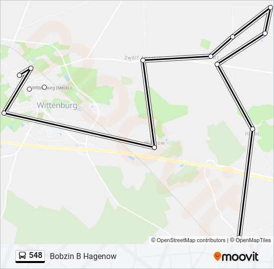 548 bus Line Map