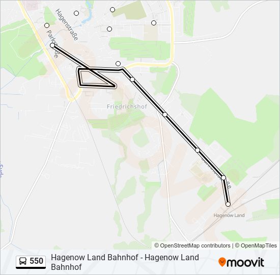 550 bus Line Map