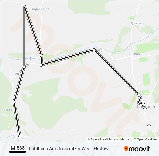 568 bus Line Map