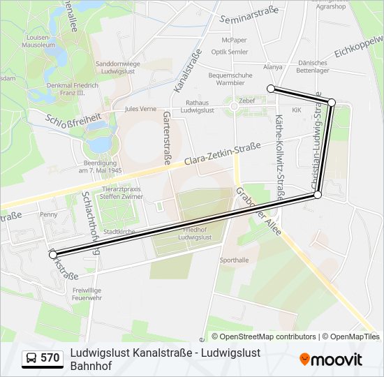 Buslinie 570 Karte