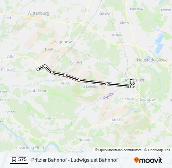 575 bus Line Map