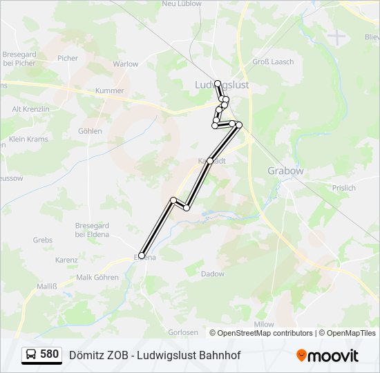 580 bus Line Map