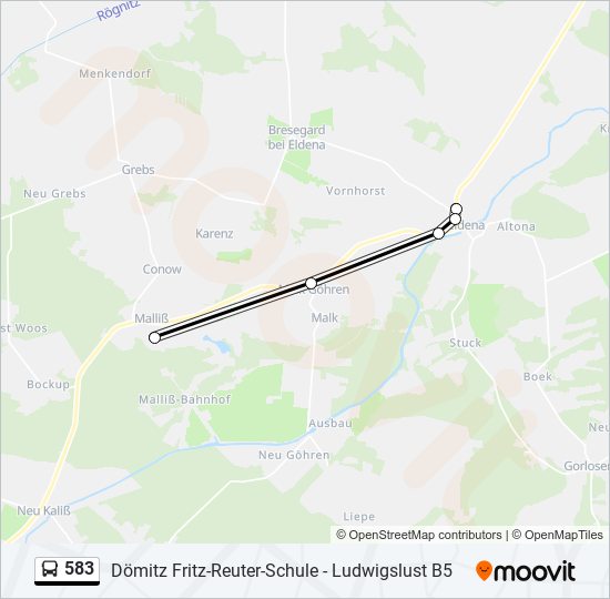 583 bus Line Map