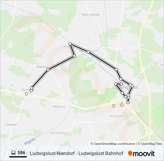 586 bus Line Map