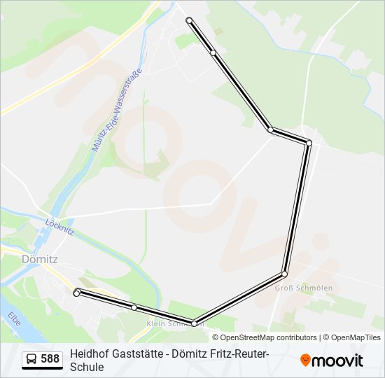 588 bus Line Map