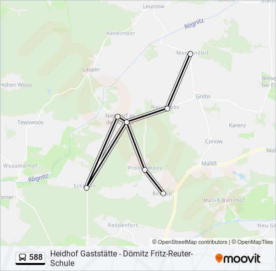 588 bus Line Map