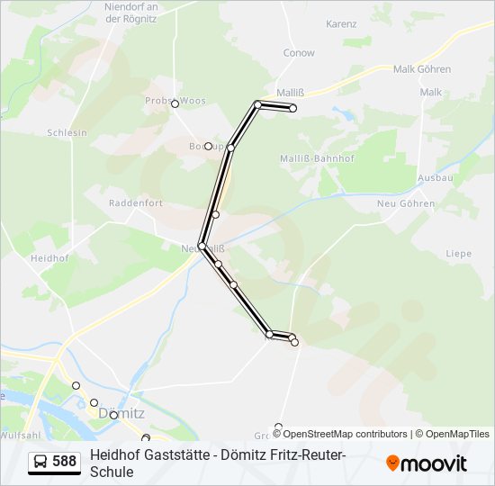 588 bus Line Map