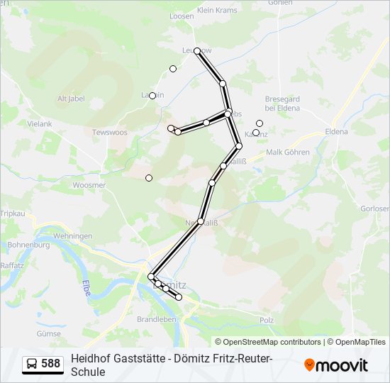 588 bus Line Map