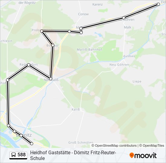 588 bus Line Map