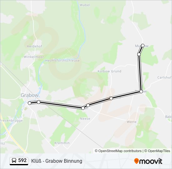 592 bus Line Map