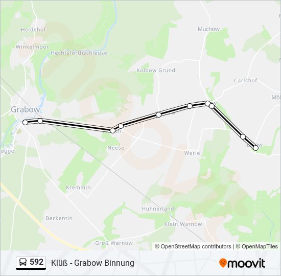 592 bus Line Map