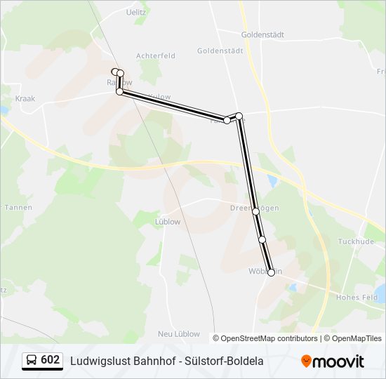 602 bus Line Map