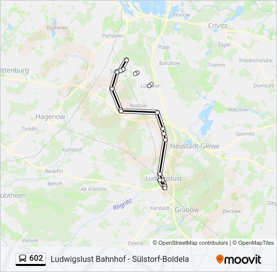 Buslinie 602 Karte