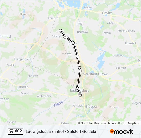 Buslinie 602 Karte