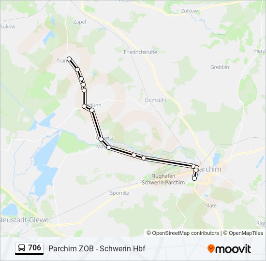 706 bus Line Map